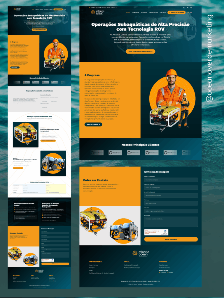Site Institucional Atlantic Ocean empresa de ROV